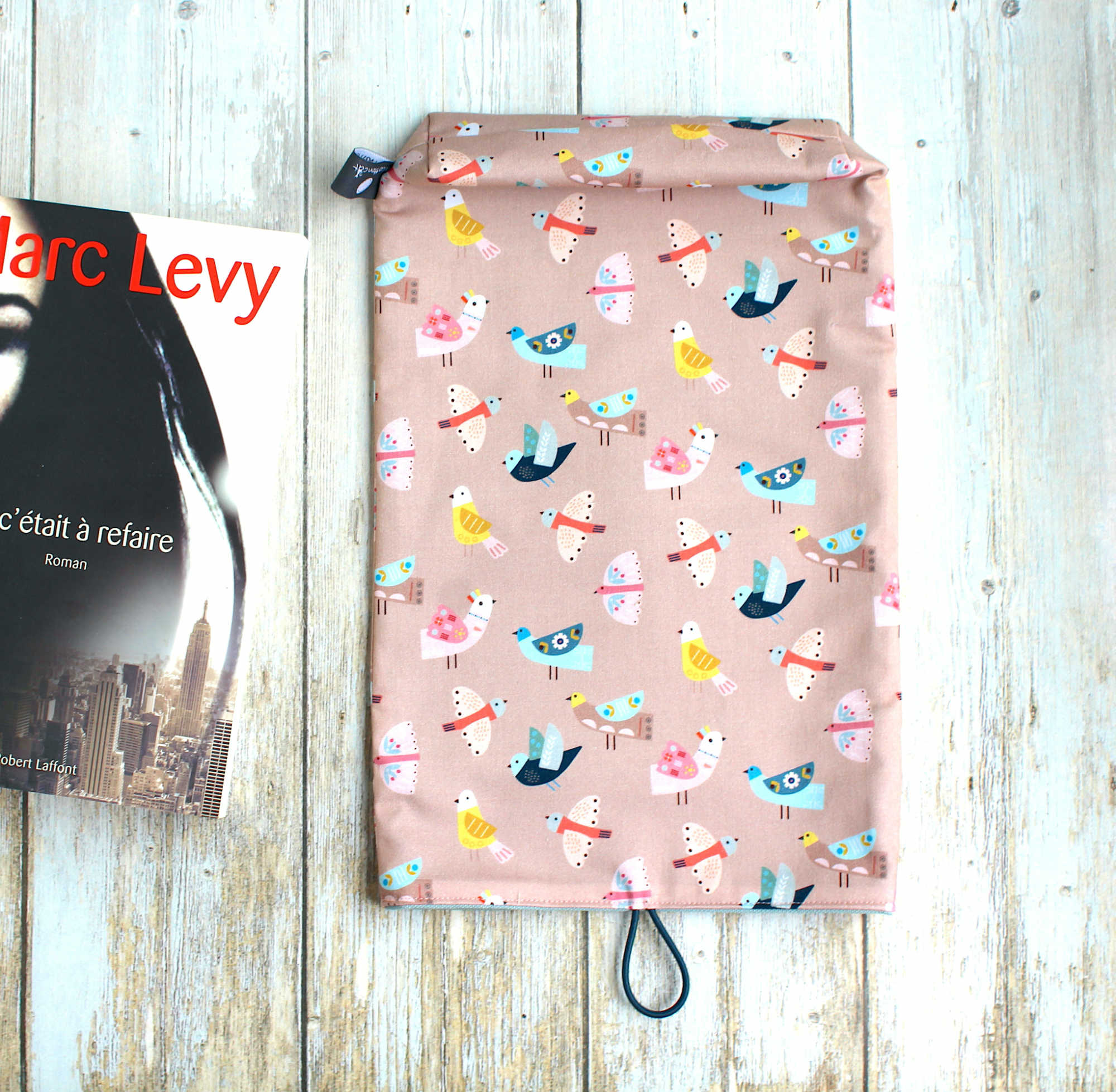 Pochette livre grand format, porte livre XL, grand pochon porte livre tissu – Image 5