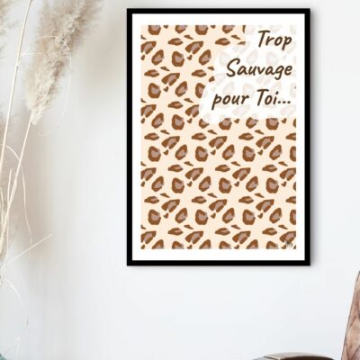 Affiche motif drole encadrée