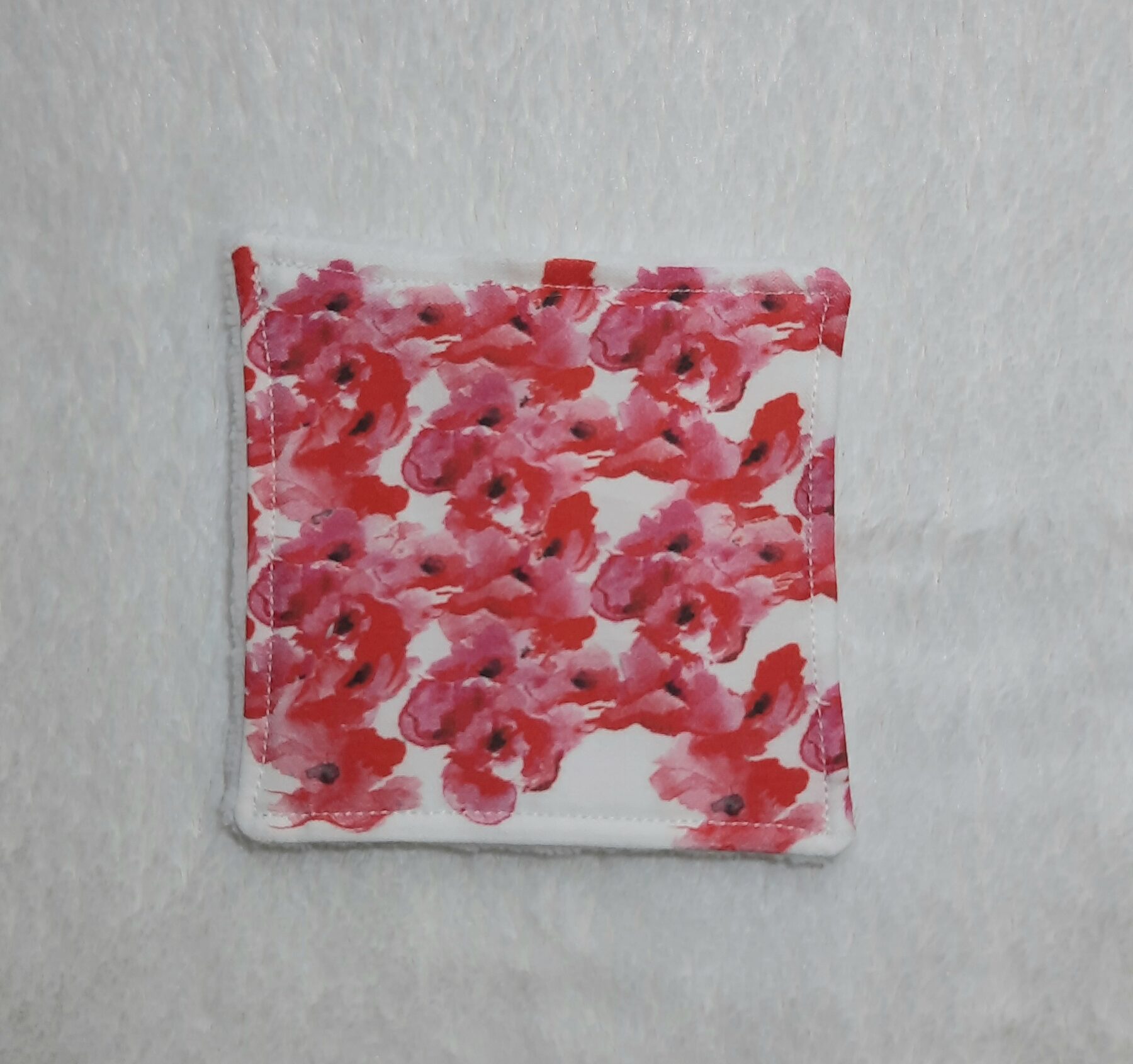 Lot de 4 Lingettes Démaquillantes Lavables en Bambou - Motif Coquelicots – Image 4