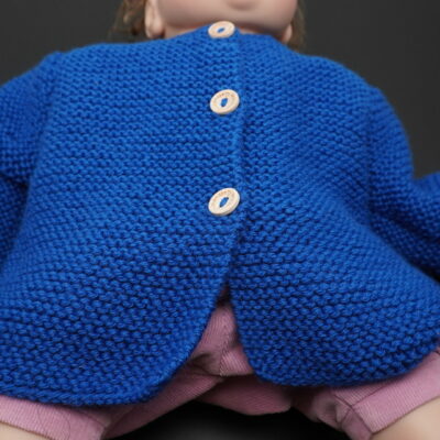 Gilet laine bébé tricoté main