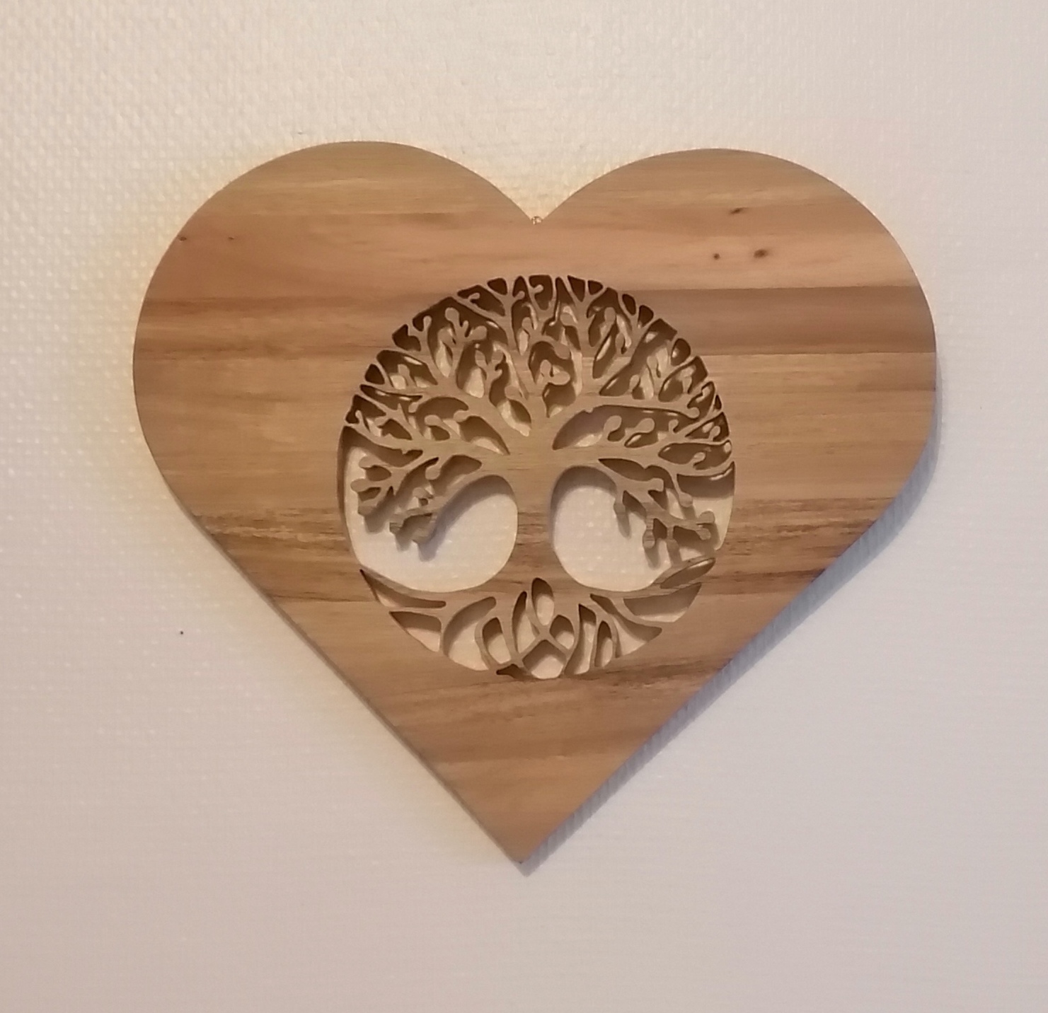 Arbre de vie en cœur fait mains, cadeau fêtes et anniversaires, symbole, décoration murale originale, ambiance reposante et romantique. – Image 5