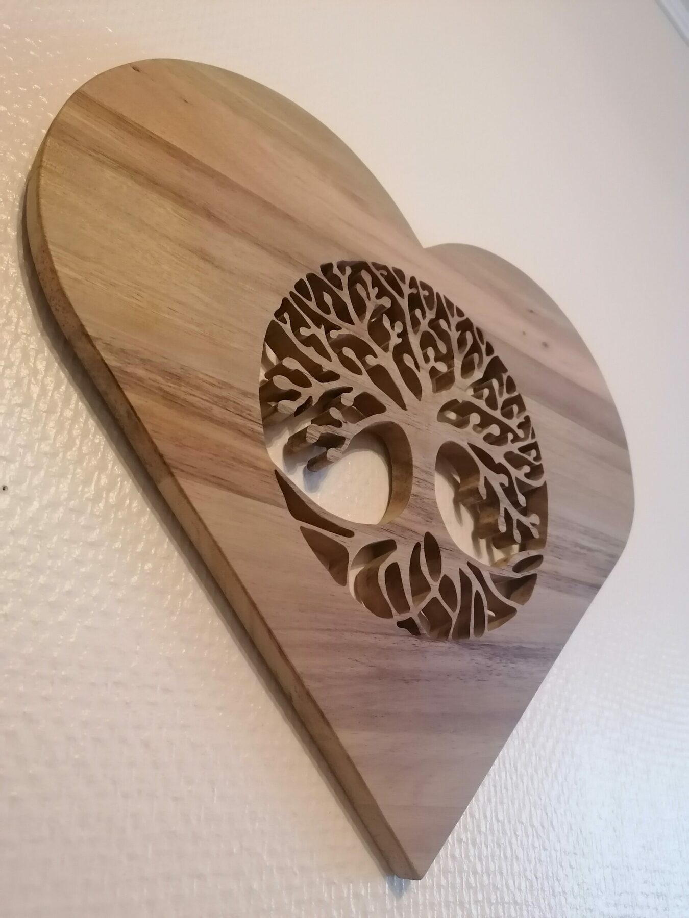 Arbre de vie en cœur fait mains, cadeau fêtes et anniversaires, symbole, décoration murale originale, ambiance reposante et romantique. – Image 6
