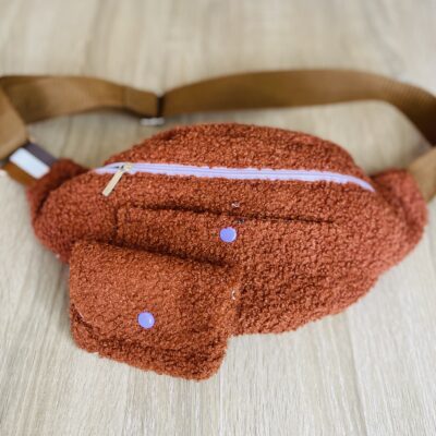 Sac banane adulte Teddy marron