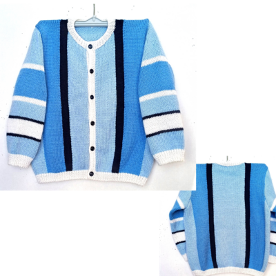 Gilet tricoté main, pour enfant de 4 ans