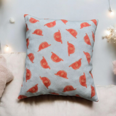 Coussin bébé en éponge de bambou – Motif Pompier | Fait main & Oeko-Tex