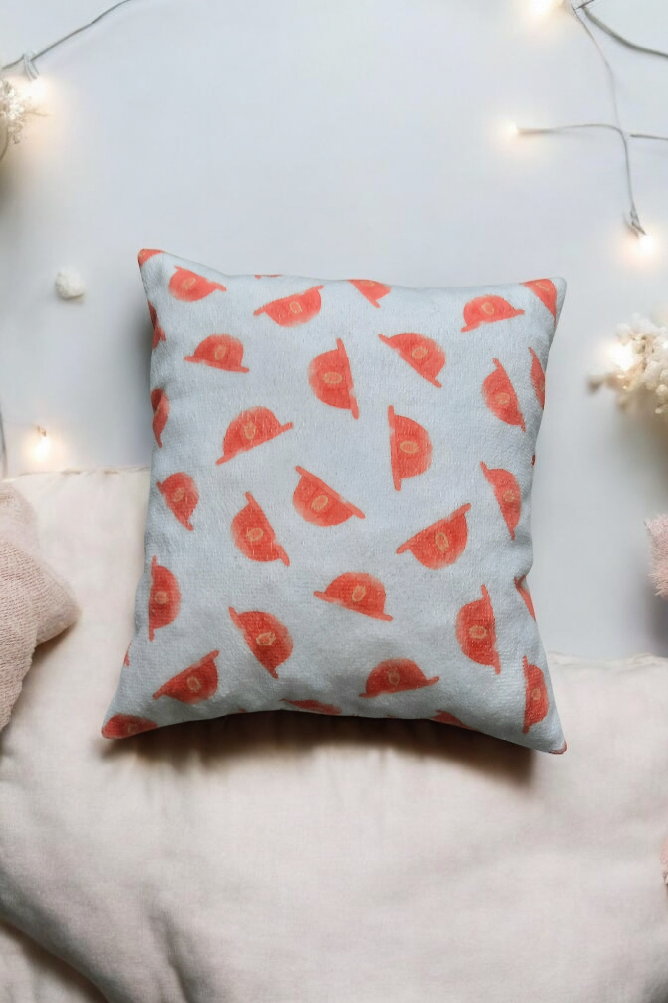 Coussin bébé en éponge de bambou – Motif Pompier | Fait main & Oeko-Tex
