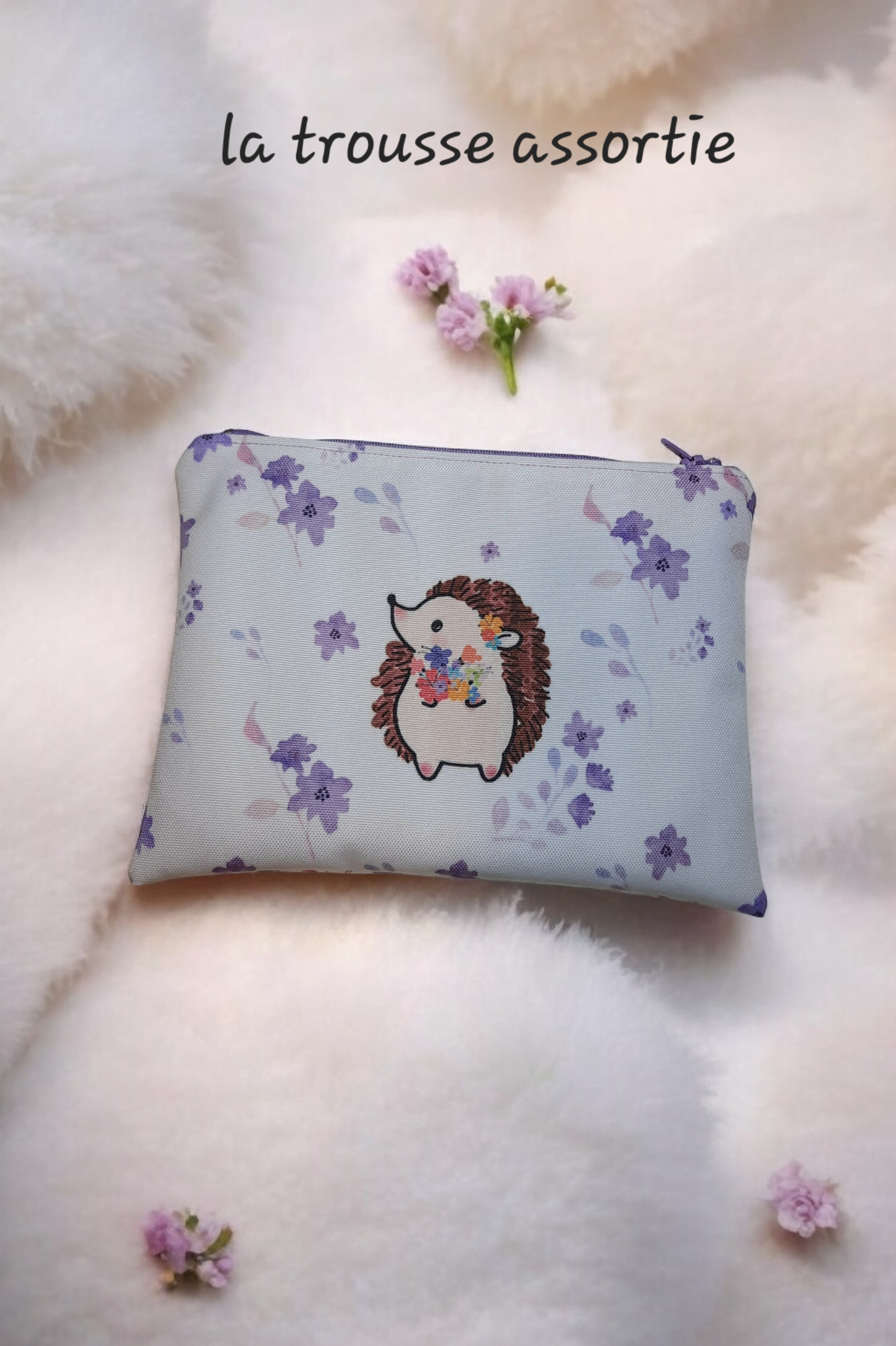 Bavoir Rond en Éponge de Bambou – Motif Hérisson | Fait Main & Oeko-Tex – Image 3