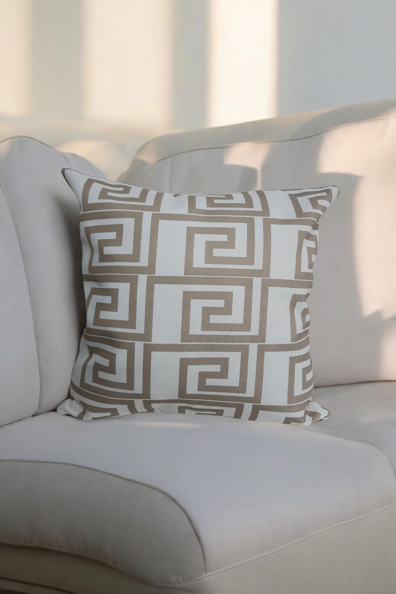 Housse de Coussin Labyrinthe Géométrique - Fabrication Française & Oeko-Tex - 40x40 cm – Image 2