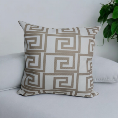 Housse de Coussin Labyrinthe Géométrique - Fabrication Française & Oeko-Tex - 40x40 cm