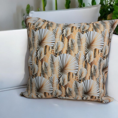 Housse de Coussin Art Déco Gold - Fabrication Française & Oeko-Tex - 40x40 cm