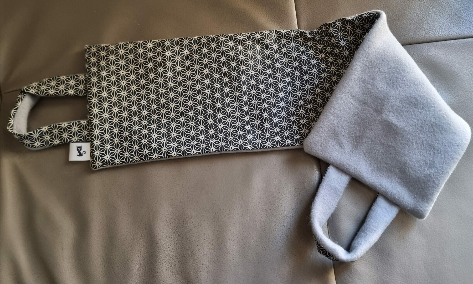 Bouillotte sèche à 3 compartiments NOIR et GRIS
