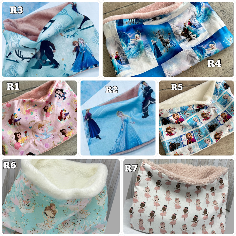 Cache cou snood enfant Reine des Neiges Disney en polaire ou coton - Ateliersdisa – Image 2