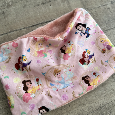 Cache cou snood enfant princesses Disney en polaire ou coton - Ateliersdisa