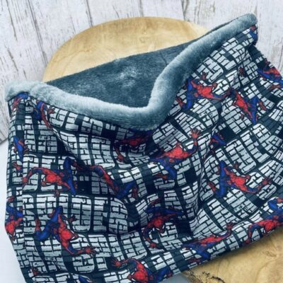 snood garcon motifs Spiderman Marvel Avengers doublure polaire ou coton -Ateliersdisa
