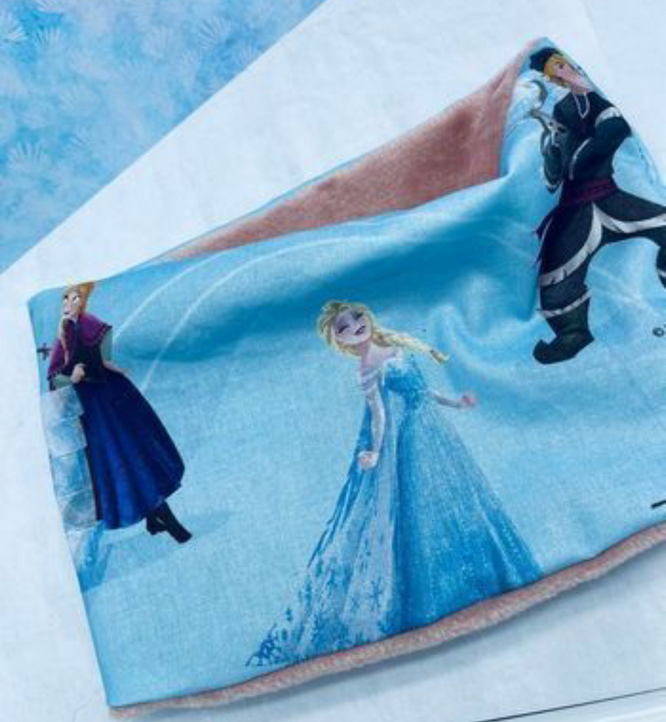 Cache cou snood enfant Reine des Neiges Disney en polaire ou coton - Ateliersdisa
