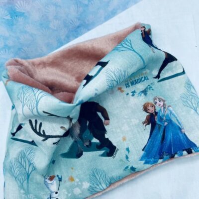 Cache cou snood enfant Reine des Neiges Disney en polaire ou coton - Ateliersdisa