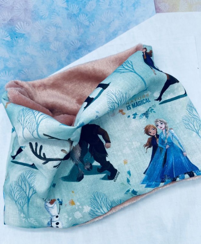 Cache cou snood enfant Reine des Neiges Disney en polaire ou coton - Ateliersdisa – Image 6