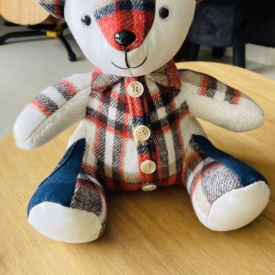 memory-bear, peluche personnalisée confectionnée à partir de vête