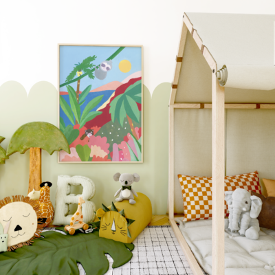 affiche jungle chambre bebe