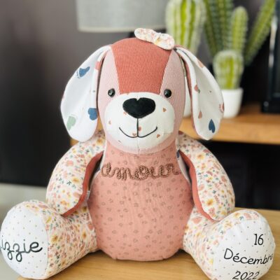 memory-doggy, peluche personnalisée confectionnée à partir de vos vêtements sentimentaux