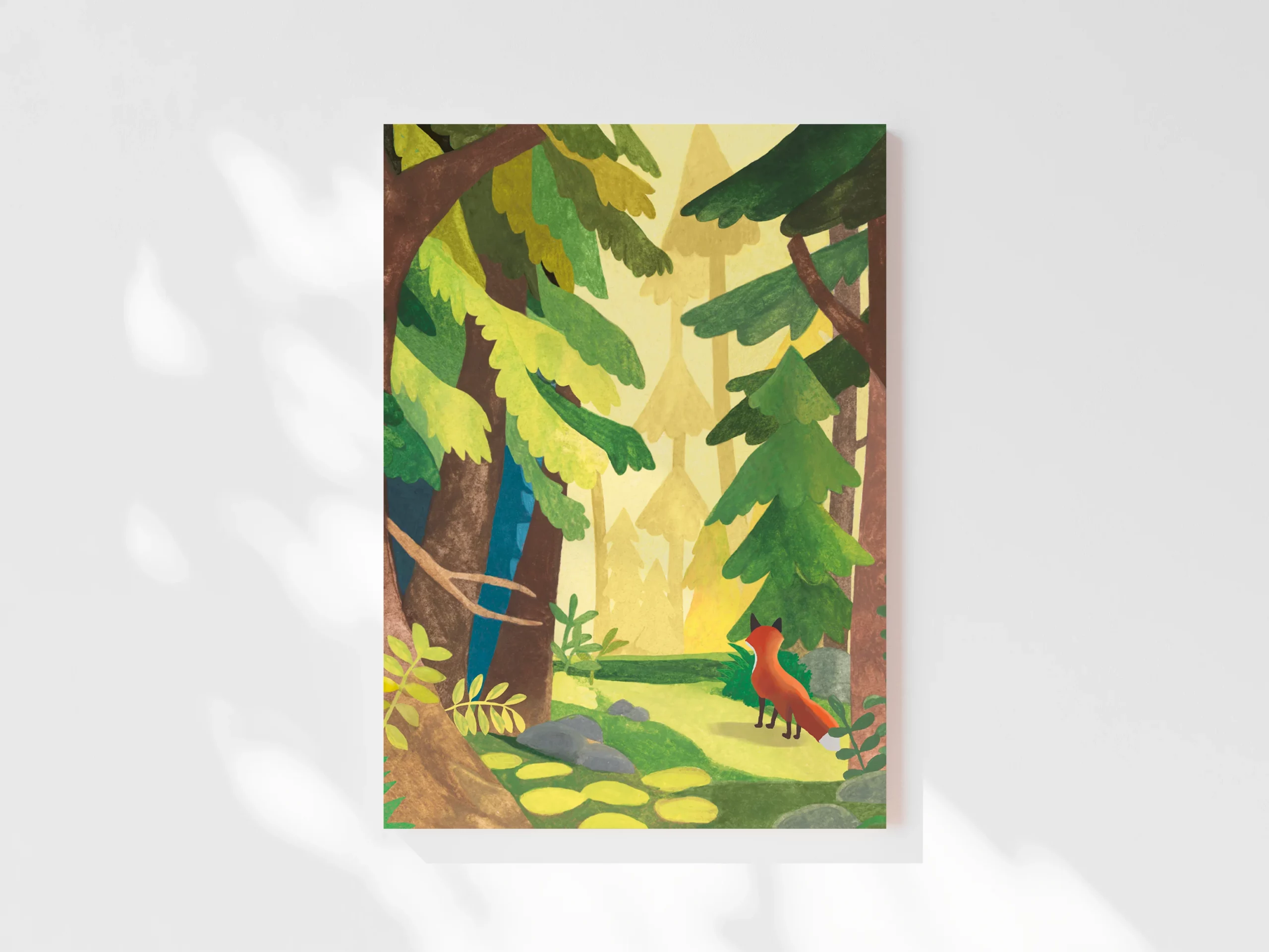 Affiche chambre enfant garçon ou fille - un renard dans la forêt – Image 2