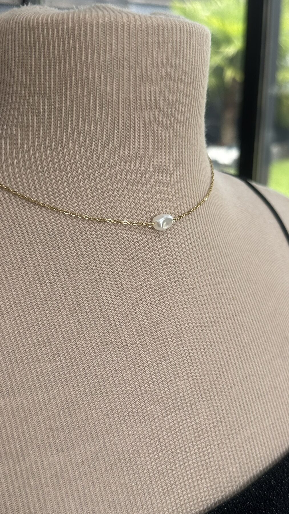 Collier dos mariée perles or acier … collier dos nu unique, création sur mesure selon vos envies - Ateliersdisa – Image 2