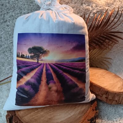 Gros sachet de lavande bio 850 gr imprimé.