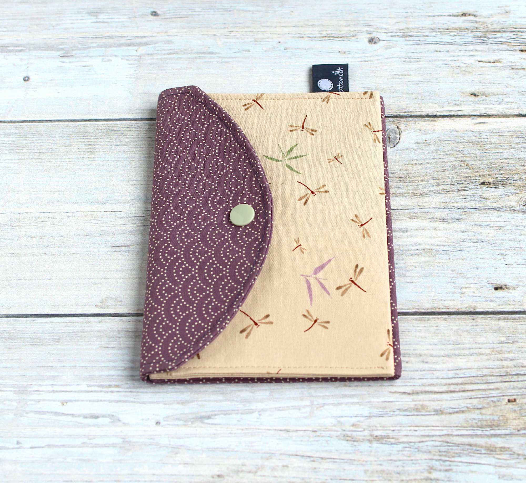 Portefeuille tissu japonais, range passeports, pochette japonaise multi poches, trousse plate clip – Image 6
