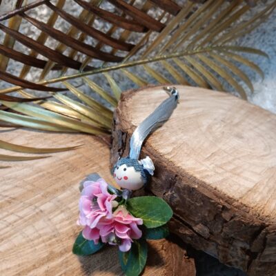 Porte clef / bijou de sac bouquet de rose