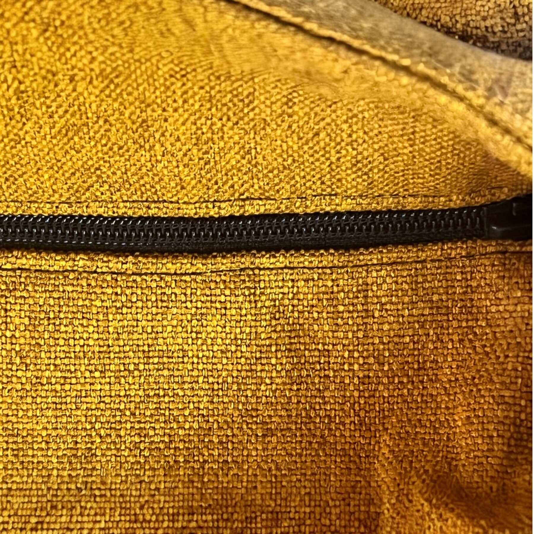 Sac cabas jaune citron et anses en cuir – Image 4