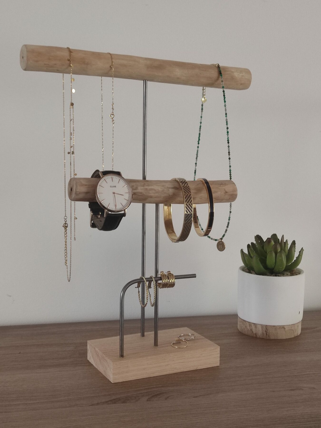 Porte-Bijoux Élégant en Bois, cadeau Noël femme – Image 3