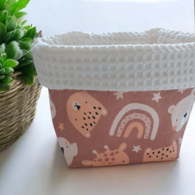 Panier à Lingettes Réversible – Douceur Petit Ourson 🧸