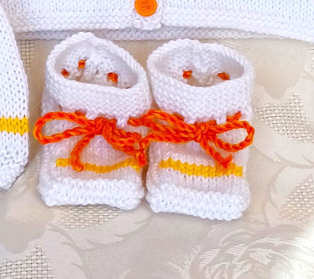 Ensemble tricot bébé, naissance 1 mois, layette tricot main – Image 5
