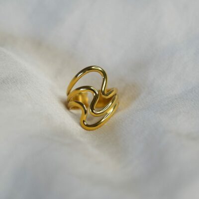 Bague en acier inoxydable ajustable résistant à l'eau.
