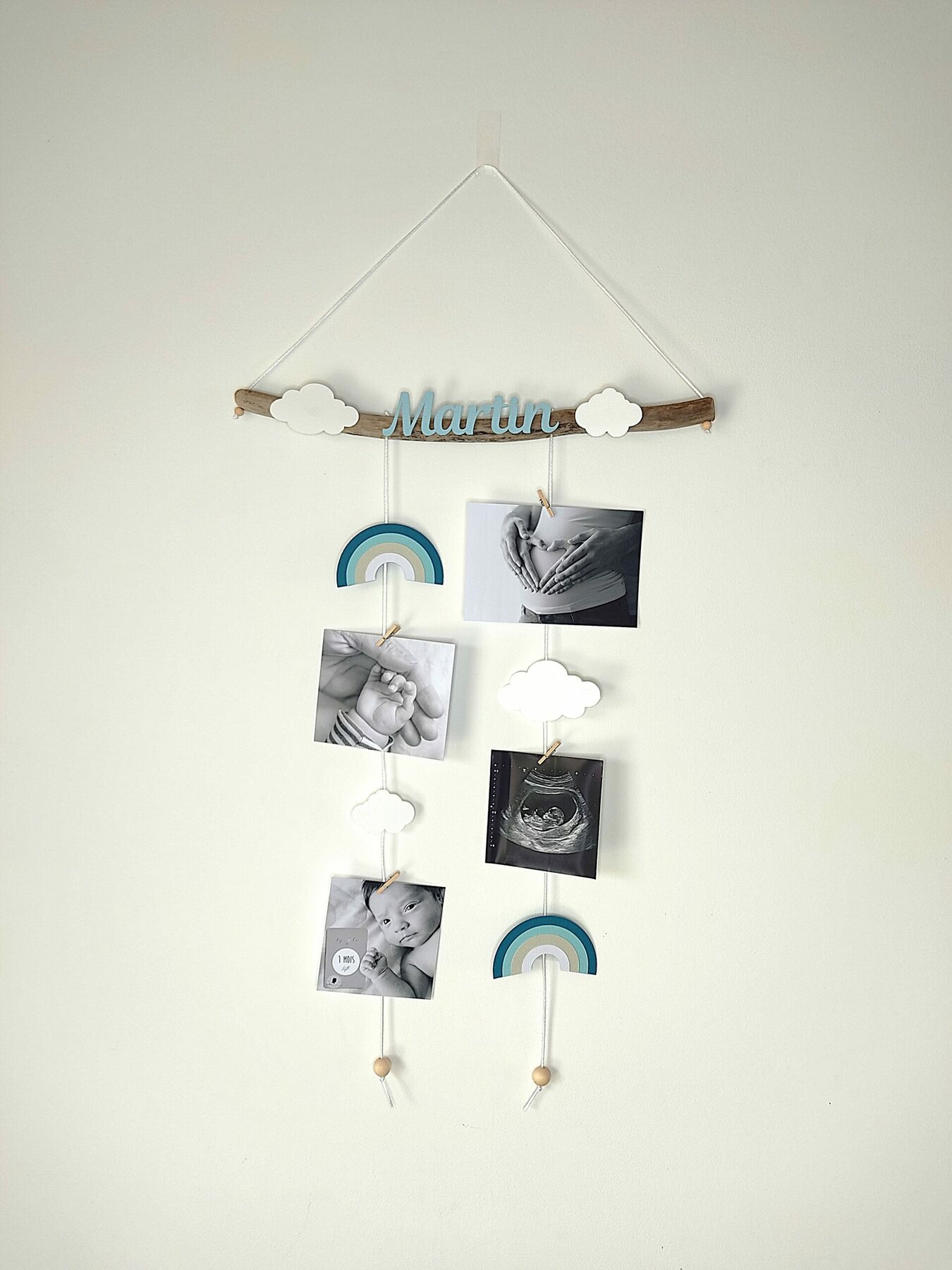 Pêle-Mêle Porte-Photos Arc-en-Ciel - Souvenirs Précieux de Bébé