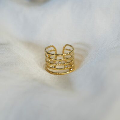 Bague en acier inoxydable ajustable résistant à l'eau.
