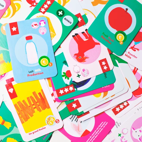 jeu de société, jeu de cartes découverte de la ferme, idée cadeau anniversaire 5-10 ans