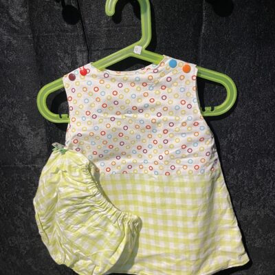 Robe réversible bulles et carreaux 12 mois