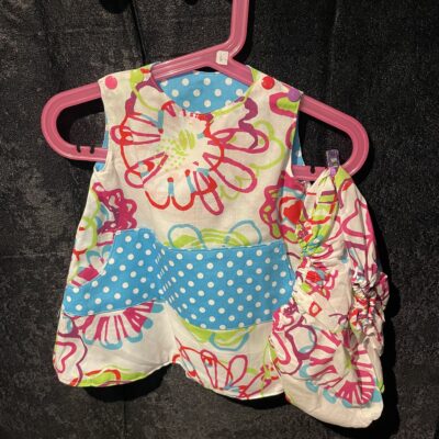 robe réversible fleurs et pois 6 mois