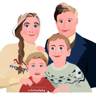 Portrait personnalisé, je réalise le portrait de votre famille