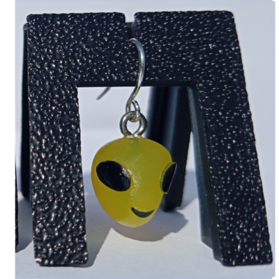 Boucles d'oreilles pendentifs émoji alien