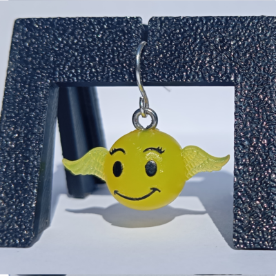 Boucles d'oreilles pendentifs émoji ange