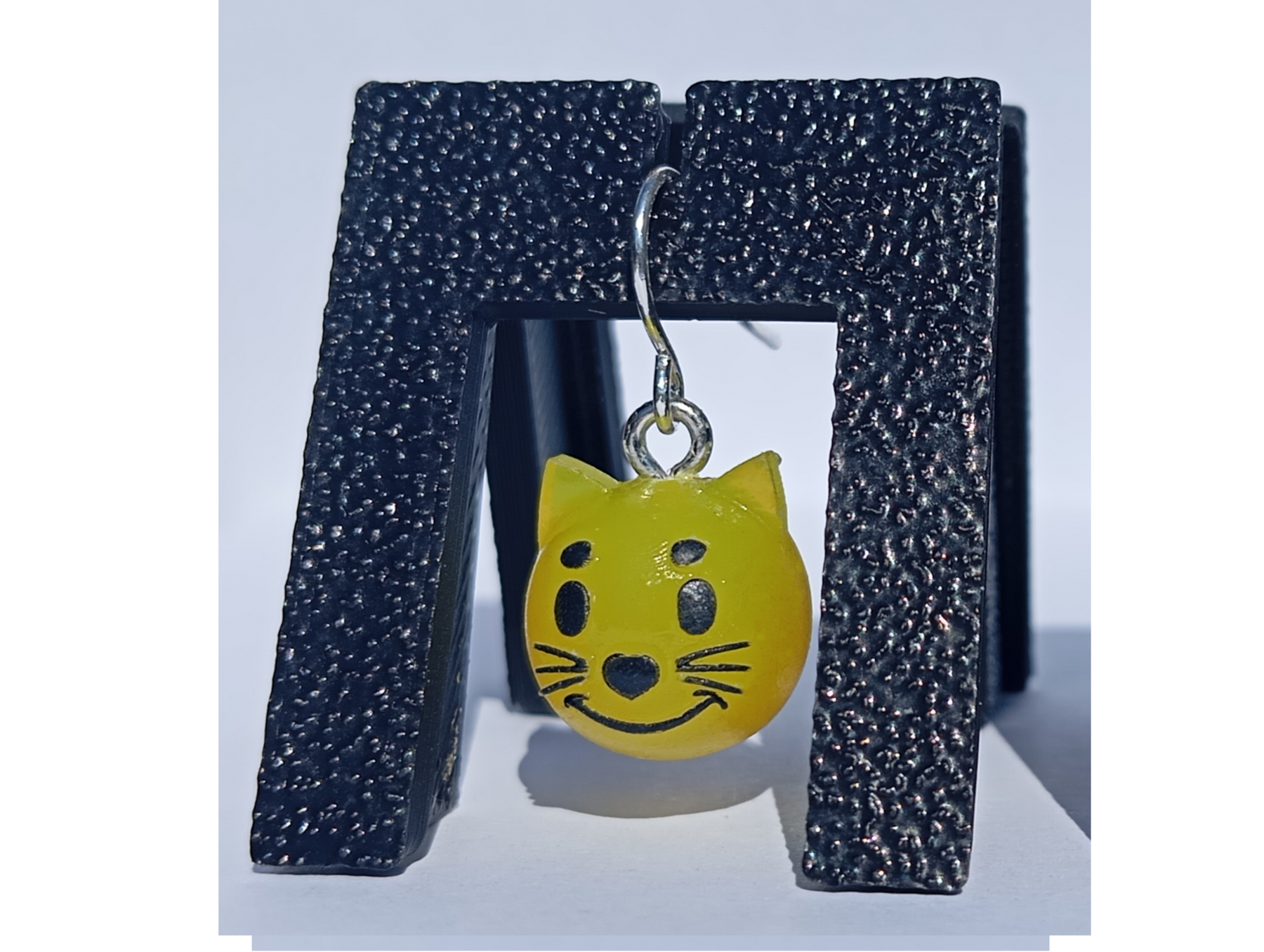 Boucles d'oreilles pendentifs émoji chat
