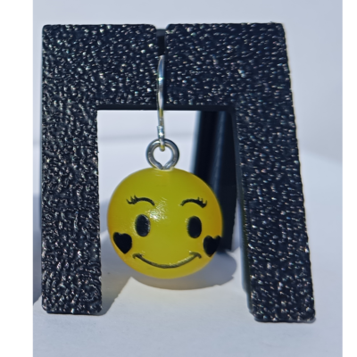 Boucles d'oreilles pendentifs émoji joues cœurs