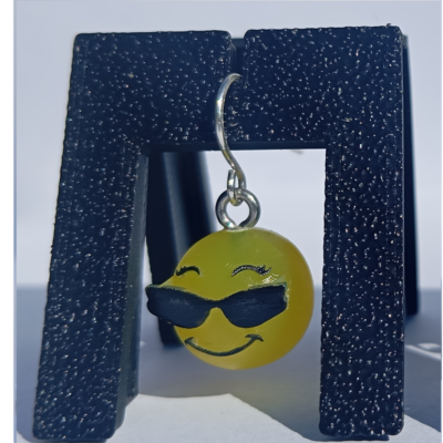Boucles d'oreilles pendentifs émoji lunette de soleil