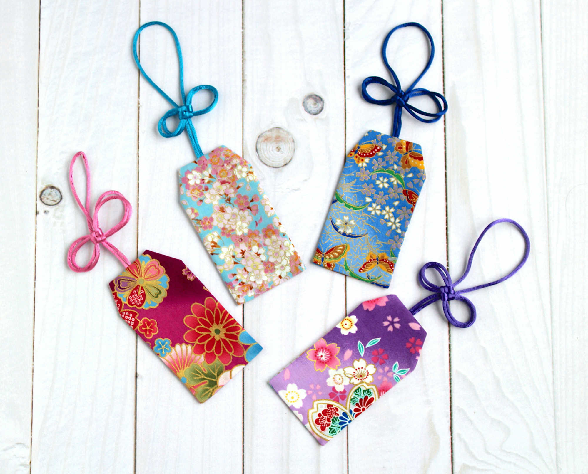 Marque-pages tissu japonais, accessoire lecteur, talisman protecteur, omamori – Image 5