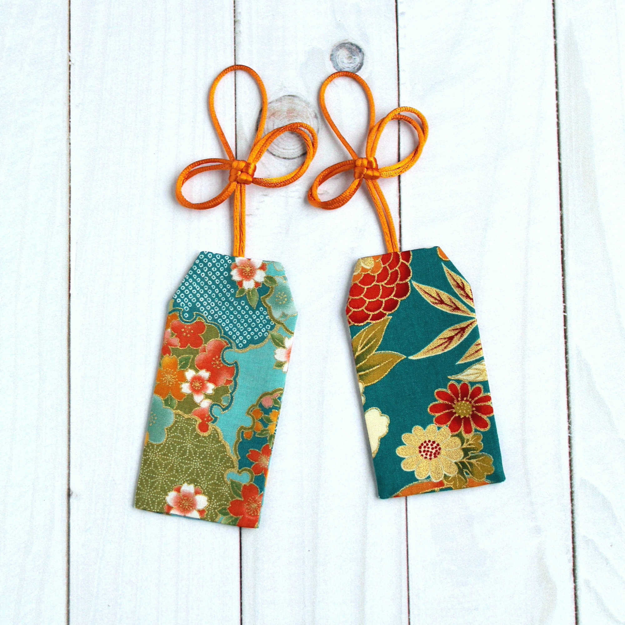 2 Marque-pages tissu japonais, accessoire lecteur, talisman protecteur, omamori – Image 2