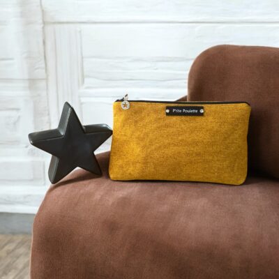 Trousse à maquillage jaune citron