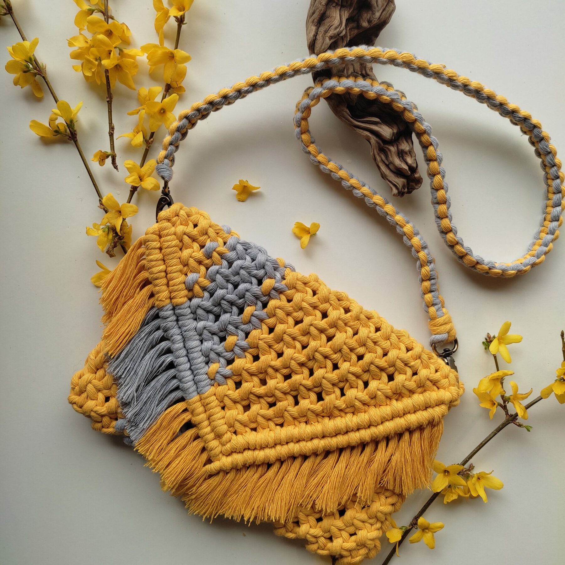 Sac à main en macramé - bicolore – Image 13