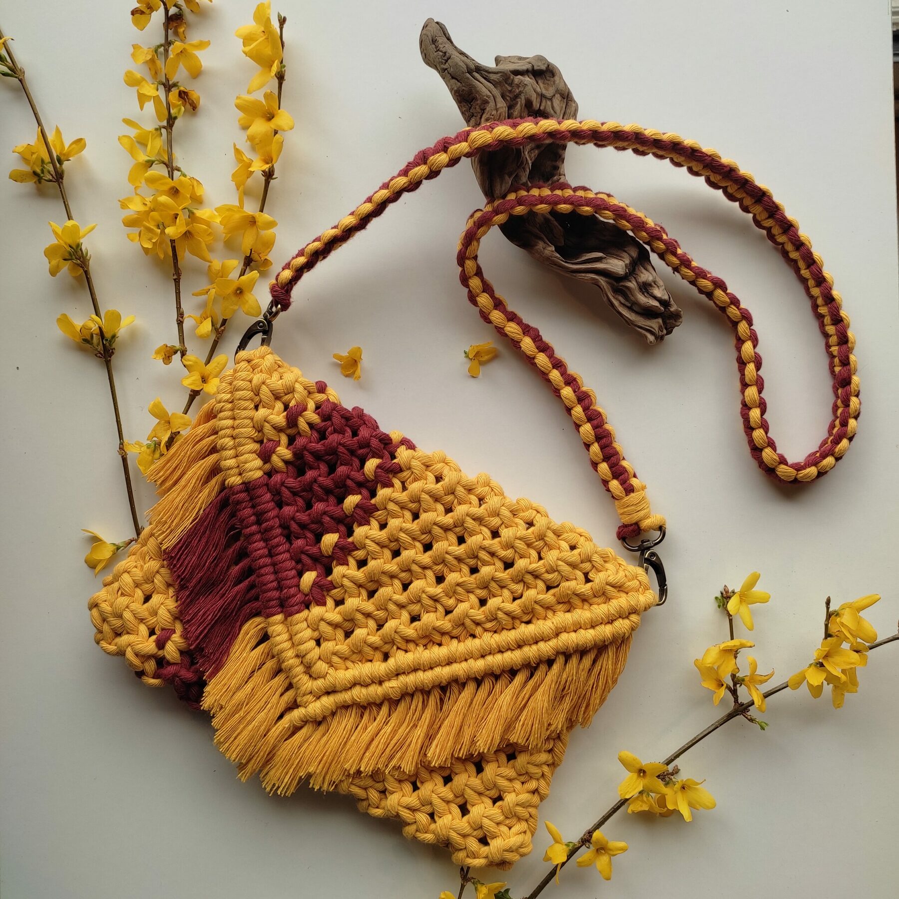 Sac à main en macramé - bicolore – Image 12